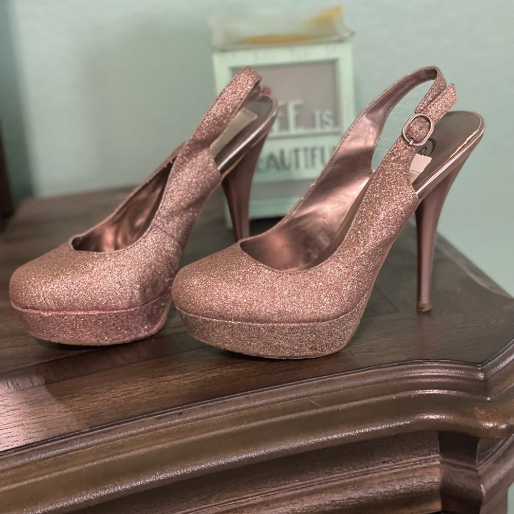 Rose gold heels